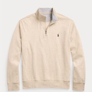 Polo by Ralph Lauren Men's Luxury Jersey Quarter-Zip Pullover size medium
